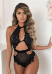 519 لانجري سوبر سكسي شيفون ناعم دانتيل