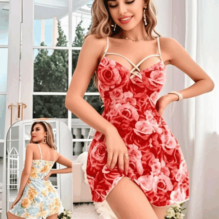 4162 بيبي دول شيفون تصميم على شكل فستان