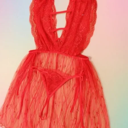 بيبي دول شيفون مع دانتيل 306