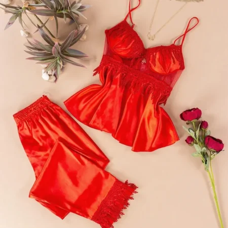 بجامة عرايس ساتان 3027