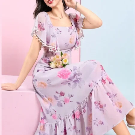 فستام طويل زبدة فاخر 198