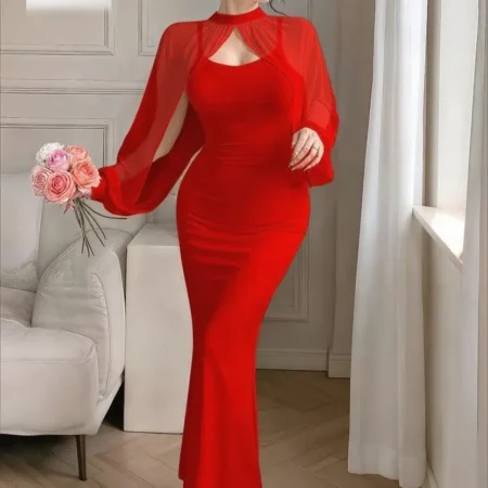 لانجري فستان طويل زبدة 206