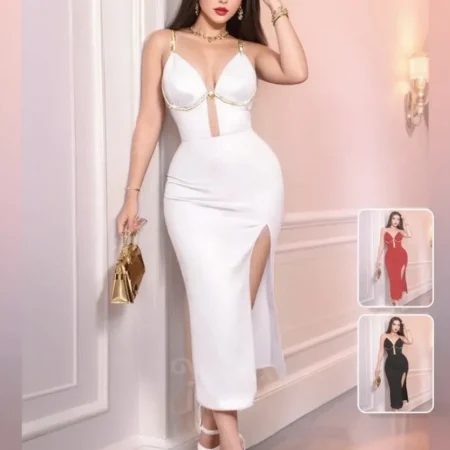 فستان لانجري طويل زبدة 770