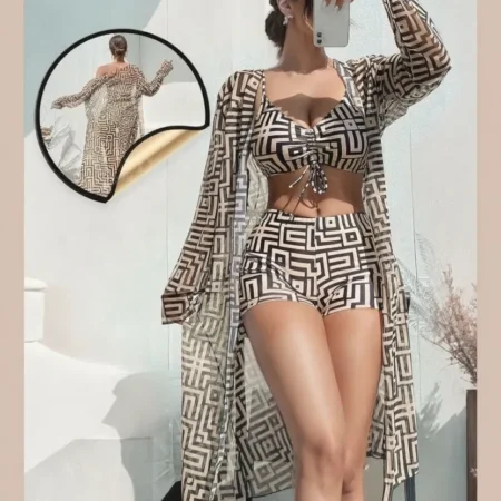 لانجري 3 قطع مع رداء  900