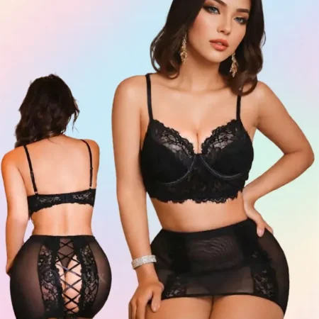 لانجري سوبر سكسي قطعتين دانتيل  960