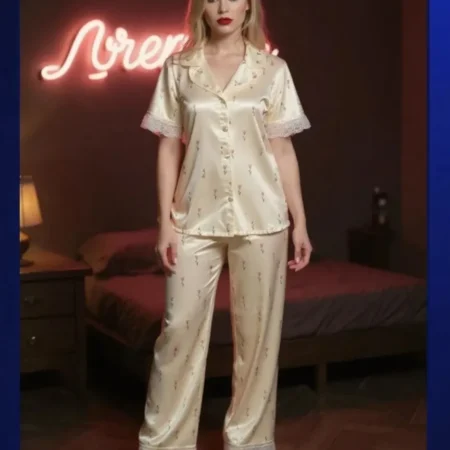 بجامة ساتان فاخرة  2650