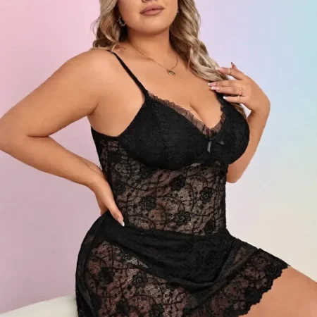 لانجري مقاس كبير اسود 322