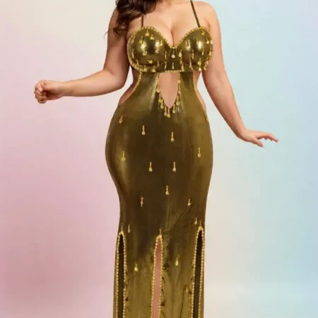 لانجري مقاس كبير ذهبي 453