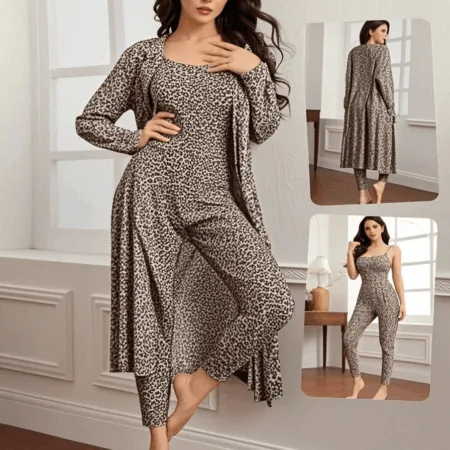 بيجامة ساتان تايجر مع روب 38