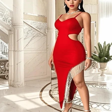 فستان لانجري طويل زبدة 5643