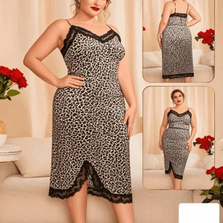 فستان نوم  بدون أكمام ساتان 46