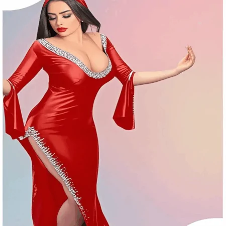 فستان لانجري طويل زبدة 2030