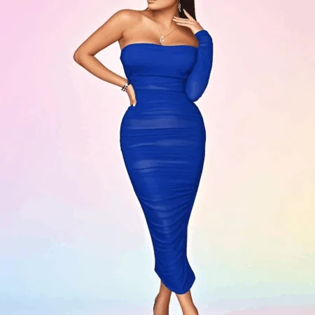 فستان لانجري طويل شيفون 3015