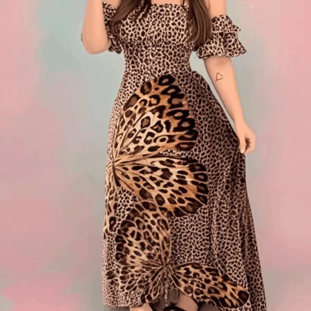 فستان لانجري طويل زبدة 85