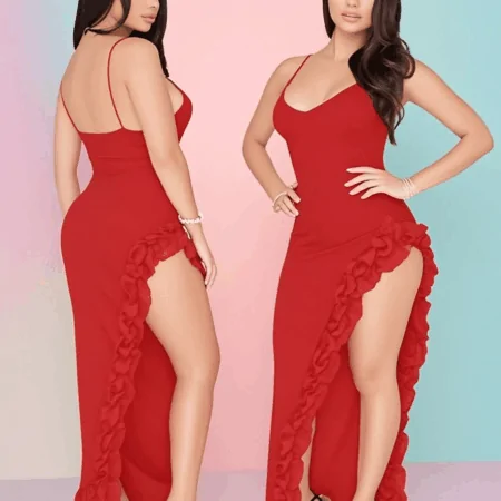 فستان لانجري طويل زبدة 4