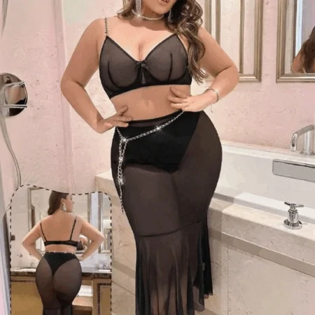 لانجري شيفون مقاسات كبيرة 515