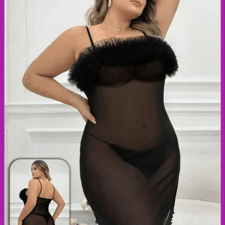 لانجري شيفون بلس سايز 507